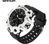 SANDA Top Brand Sports Men's Watches Military Quartz Watch Man Waterproof Wristwatch for Men Clock shock relogios masculino 6030