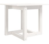 vidaXL Mesa de centro de madera maciza de pino 50x50x45 cm Natural, Blanco, Gris Mesita de Salón o Comedor o Auxiliar Mesa de Café Meuble Salón
