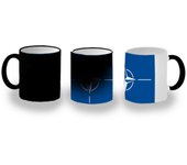 MERCHANDMANIA TAZA MÁGICA bandera otan organización tratado atlantico norte magic mug