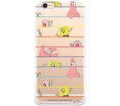 Funda original compatible con iPhone 6 o 6S con un diseño de Bob Esponja Multipersonaje Arcoiris