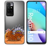 Funda Silicona Transparente para Xiaomi Redmi 10 (2021/2022) diseño Bufalo Dibujos