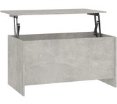 vidaXL Mesa de centro madera ingeniería 102x55,5x52,5 cm Blanco, Negro, Roble Sonoma Mesita de Salón o Comedor o Auxiliar Mesa de Café Meuble Salón