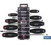 Cofan - Juego de 8 Destornilladores Planos y Phillips Confort Plus en Estuche de Transporte
