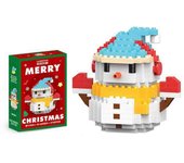 juego de bloques de construcción navideños educativos, Papá Noel, árbol, muñeco de nieve, alce, elfo, calcetín, trineo