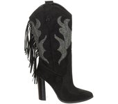 Guess-Botas de tacón puntera en punta acabado en ante FL8MRAESU11 para Mujer