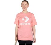 Camiseta de Manga Corta Converse Go-To Star Chevron para mujer en color rosa