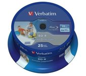Blue-Ray BD-R Verbatim 43811 Imprimible 6X/ Tarrina-25uds