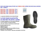 Bota de goma dunlop dee media caña n.  47 verde normal k580011