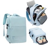 Mochila de Viaje para Cabina de Avión 45x36x20  para Vueling, EasyJet, Ryanair  Equipaje de Mano Impermeable y Espaciosa con Compartimento para Zapatos y Puerto USB  Mochila Antirrobo Multifuncional para Viajes y Escapada  (2210-002 1288 2350 H24)