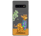Tumundosmartphone Funda Gel Transparente Samsung Galaxy S10 Plus Diseño Jirafa