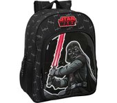 SAFTA - MOCHILA JUNIOR ADAPT.CARRO STAR WARS "THE FIGHTER" - Mochila con Asas Ajustables y Espalda Ergonomica - Mochila con Compartimientos con Cremallera - Mochila Diseño Único y Licencia Oficial By STAR WARS "THE FIGHTER"