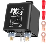 12V Battery Relay Switch Remote Control Battery Disconnect Cut Off Isolator Switch Anti-Theft with Dual Remote Control Switch