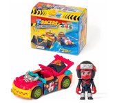 T-RACERS Serie Fire&Ice  Coche y piloto Sorpresa Coleccionable