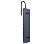 Gembird A-CM-COMBO10-01 Adaptador multipuerto USB Type-C 10 en 1 (concentrador USB + HDMI + VGA + PD + lector de tarjetas + LAN