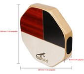 GECKO SD6 Cajon Hand Drum Cajon Drum Percussion Instrument with Carrying Bag Portable for Travel Camping