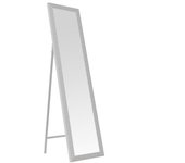 Lola Home Espejo de pie con textura blanco de plástico PE de 37x157 cm