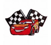 Parches Ropa Disney – Pixar – Vehículos – Transportes – Racers – Carreras – Parche Bordado Ropa – (licencia oficial) – Cars – Coches – Rayo McQueen – 8,2 x 5,1 cm. - Moda The Happy Patch