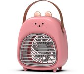 Nuevo ventilador de refrigeración de agua Turbo, recargable pequeño silencioso Cute - Mini Usb escritorio Spray ventilador eléctrico (rosa)