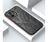 Line Drawing Tulip Flowers For Xiaomi Mi 13 12 12S 12T 12X 11 11T 10 9T Lite Pro Ultra Frosted Translucent Phone Case