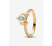 Pandora - Anillo DE LA Carruaje de Cenicienta de Disney - Baño de Oro de 14 K