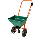 Tectake - Carro esparcidor, Para fertilizantes, semillas, arena y sal de deshielo  Gran contenedor de 25 litros  Perfecto para uso invernal