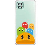 Funda compatible con Samsung Galaxy A22 5G - Comecocos y Fantasmas de Frente