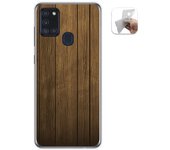 Tumundosmartphone Funda Gel Tpu para Samsung Galaxy A21s diseño Madera Dibujos