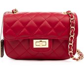FIRENZE ARTEGIANI Arcola bolso bandolera mujer. Piel auténtica acabado Sauvage acolchado. Fabricado en Italia 20x7x13 Cm.