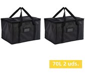 70L Insulated Thermal Cooler Bag Insulation To Keep Cold Large Capacity Portable Lunch Bag Zip Picnic Camping Tin Foil Food Bags