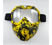 Windproof Outdoor Mask Glasses Men Off-road HD Lens MX MTB ATV Anti-Fog Full Face Protection Tactical Helmet Mask Adjustable