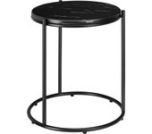 TECTAKE - Mesa auxiliar ELLSA con estructura de acero, Elegante mesa auxiliar en juego de 2 con tablero de mármol de alta calidad, Estructura de acero resistente para alta estabilidad y capacidad de carga, Gran estabilidad gracias a los pies de plástico