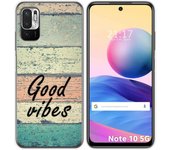 Tumundosmartphone Funda Gel Tpu para Xiaomi Redmi Note 10 5G / POCO M3 PRO 5G diseño Madera 01 Dibujos