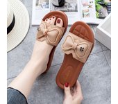 Summer Super Soft EVA Light Sole Slippers Women Indoor Pu Slippers Comzy Anti-Slip House Cute Bowknot Flat Slipper Slides