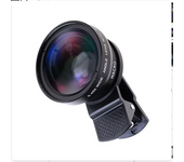 Mobile Phone Camera Lens 2 In 1 Clip-On Lens Kit 37mm 0.45X 49UV Super Wide Angle & Macro HD Lens