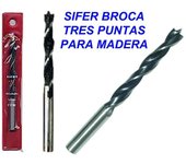 Sifer broca tres puntas para madera   8