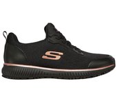 SKECHERS 77222EC Zapatillas casual de mujer negro y oro 525