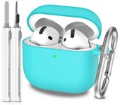 for AirPods 4th Generation Case Cover 2024, Military Grade Soft Silicone Shock-Absorbing for AirPods 4 Case with Keychain & Clea