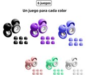 HUAK 1set Reusable Silicone Ear Plugs+ Extra Coverage, Perfect For, Swimming, sleeping, learning, Concert, Motorcyclists & More