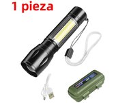 Portable Zoomable Strong LED Flashlight Rechargeable Mini Torch Lantern 3 Lighting Modes Outdoor Emergency Camping Flashlights