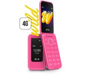 Spc wild telefono movil 4g con pantallas principal 2.8” exterior 1.77” y tapa - camara, radio fm, linterna - manos libres - color rosa