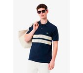 LACOSTE Polo marca Lacoste de hombre de corte Regular con cintas decorativas Bleu Marine