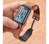 Magnetic Silicone+Leather Strap For Xiaomi Mi Band 9 Pro Watchband Bracelet Correa Mi Band 8 Pro/Redmi Watch 4 Wristband Belt