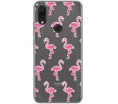 Tumundosmartphone Funda Gel Transparente para Xiaomi Redmi 7 diseño Flamenco Dibujos