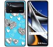Funda Silicona para Xiaomi POCO X4 Pro 5G diseño Mariposas Dibujos