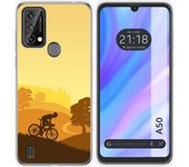 Funda Silicona Transparente para Blackview A50 diseño Ciclista Dibujos