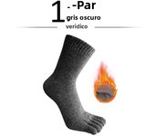 1/5 Pairs Winter Thick Five Finger Socks Man Cotton Solid Business Anti-Bacterial Breathable Warm Floor Sleeping Terry Toe Socks