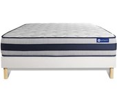 Pack colchón Actiflex ergo 135x190cm + Somier multiláminas, Muelles ensacados y espuma viscoelástica, 3 zonas de confort