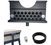 Embudo para depósito de grasa, drenaje de grasa para barbacoa, escurridor de grasa cerrado, accesorios de plancha extraíbles para parrillas de barbacoa, garantía de una cocción limpia mediante la recolección eficaz del exceso de aceite