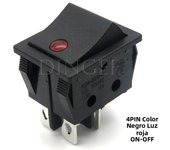 1PCS rocker switch KCD4 4PIN 6PIN 2 / 3 position ON-OFF Mini with light cat-eye 220V LED rocker switch button 16A 30A 250VAC 20A
