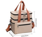 Bolsa de almuerzo cruzada de moda con aislamiento grueso y gran capacidad para uso comercial.